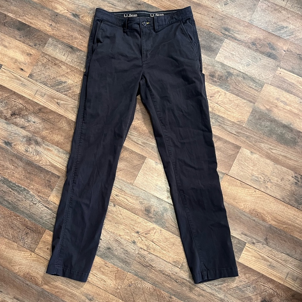 L.L. Bean Pants Men's 32x34 Navy Blue Standard Fit Coolmax Outdoor Chino